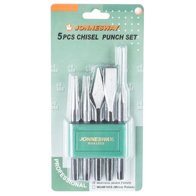 M64105S / 5 PCS. CHISEL-PUNCH SET BLACK FINISH