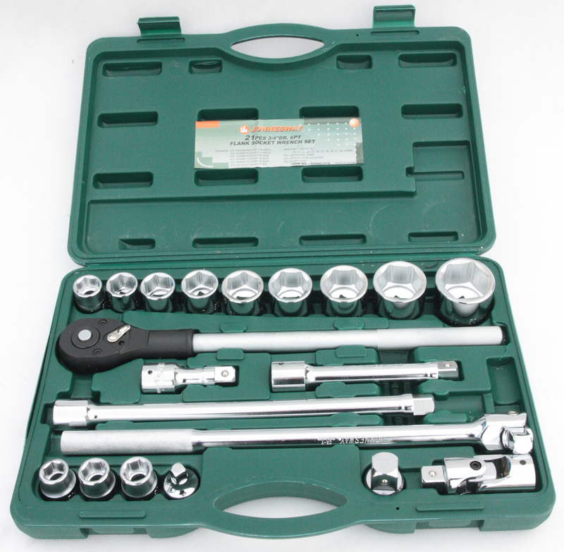 S04H6121S / 20 PCS 3/4" DRIVE TOOL KIT SET METRIC SIZE: 19 - 50 MM